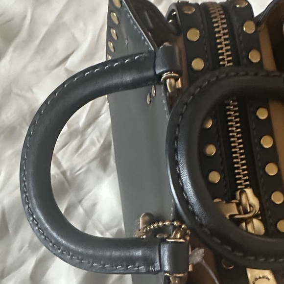 NWT Coach Black Rogue 17 Mini Bag with Gold Accents - Picture 10 of 15
